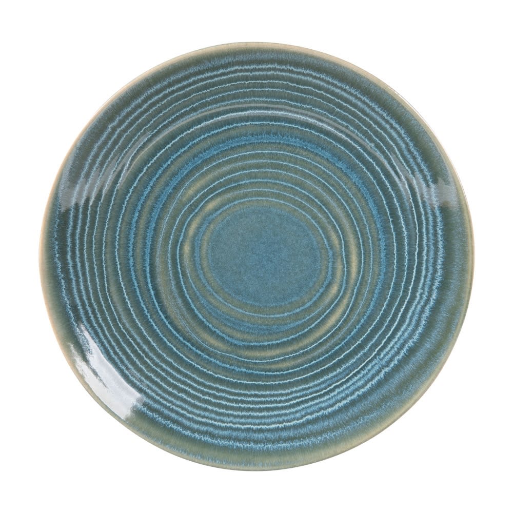 Lot de 6 assiettes plates bleues lagon en grès 27 cm Lot de 6 assiettes plates bleues lagon en grès 27 cm