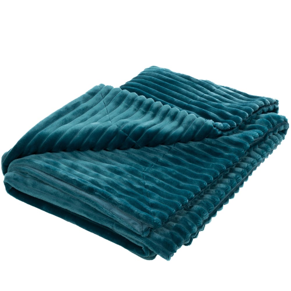 Plaid Sultan 130x170 cm bleu en polyester