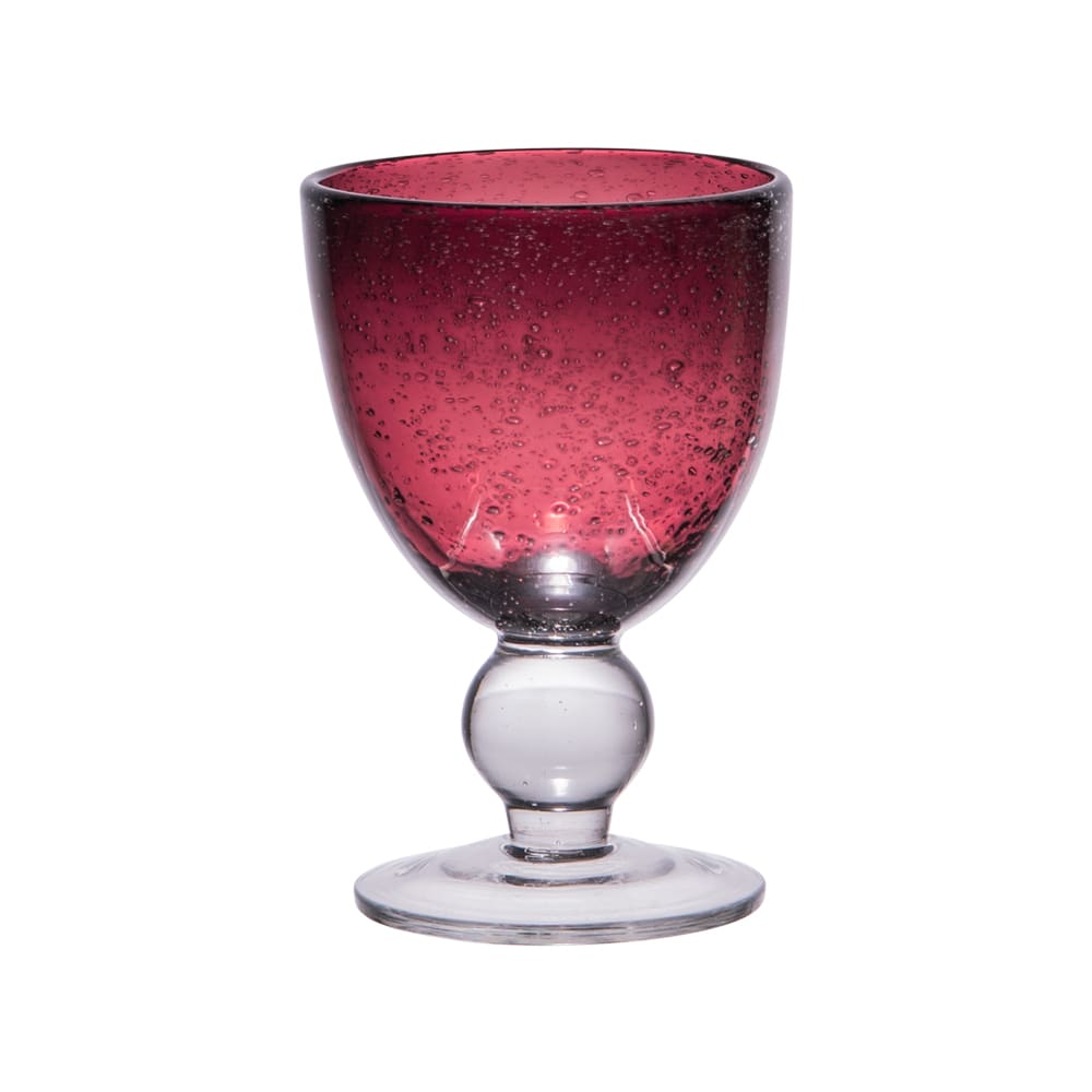 Lot de 6 verres à pied artisan bullé violets 28 cl