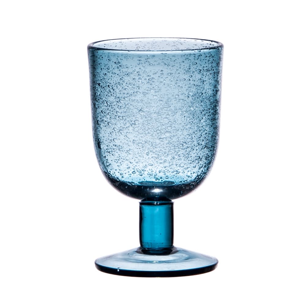 Lot de 6 verres à pied luberon bleus 28 cl