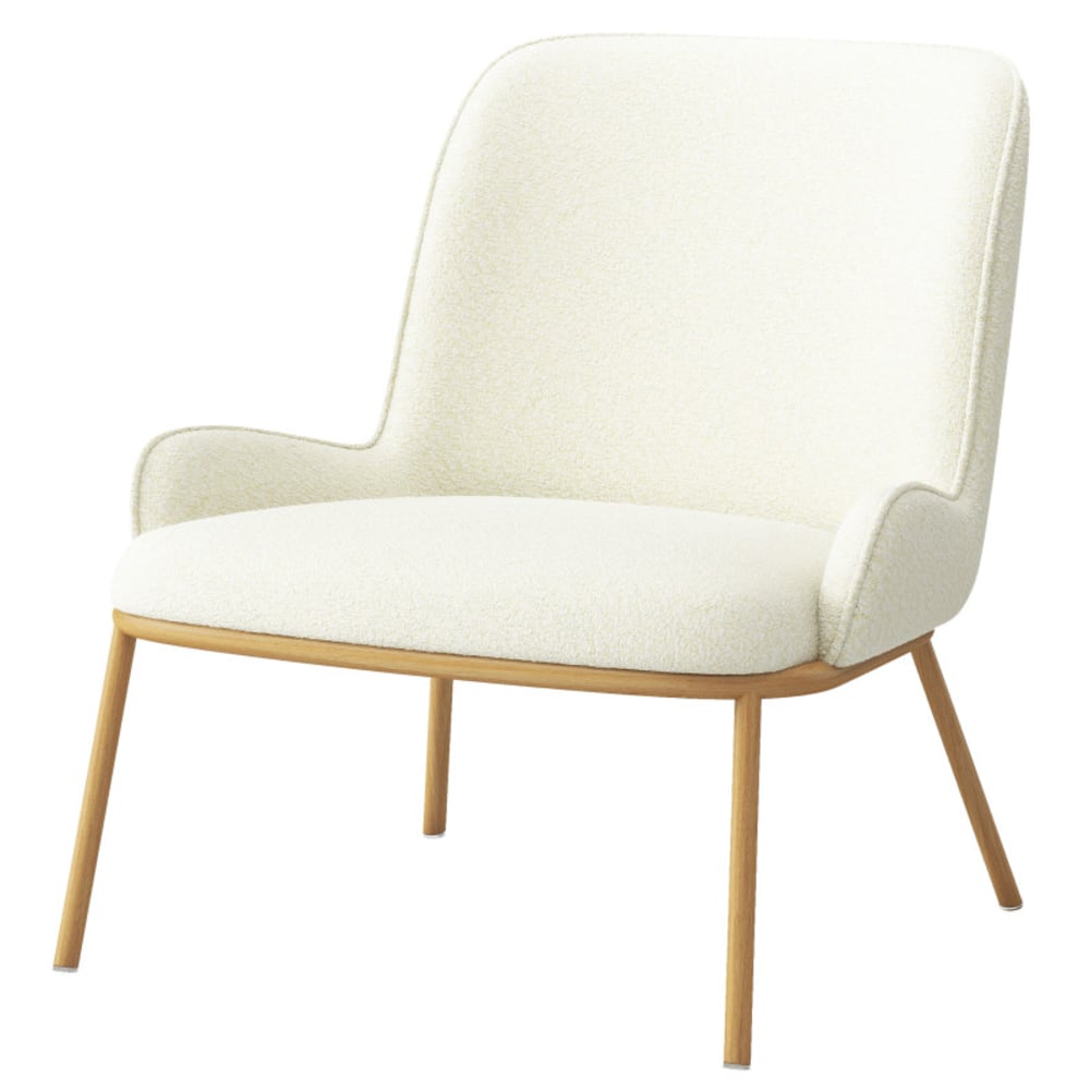 Fauteuil vintage en tissu - ecru