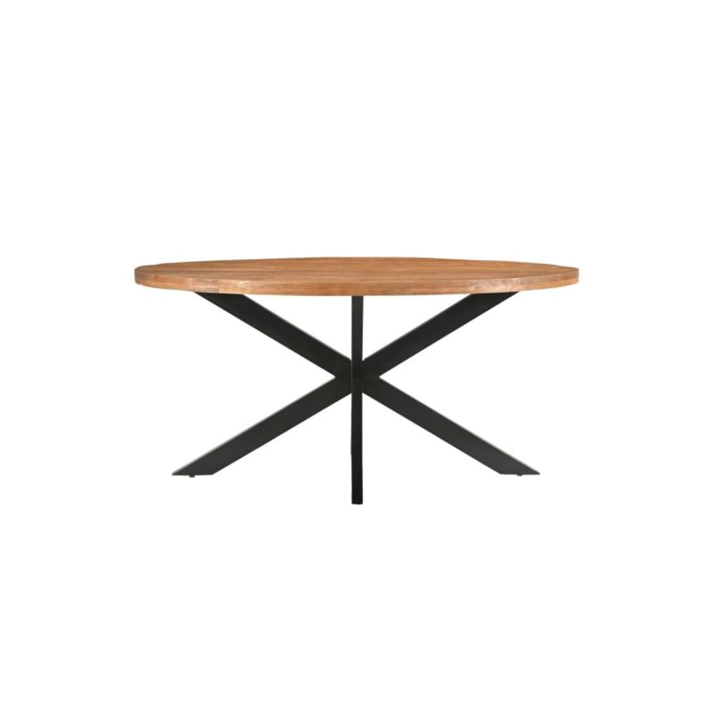 BARI- Table à manger Ovale 6 personnes 160 cm en bois massif