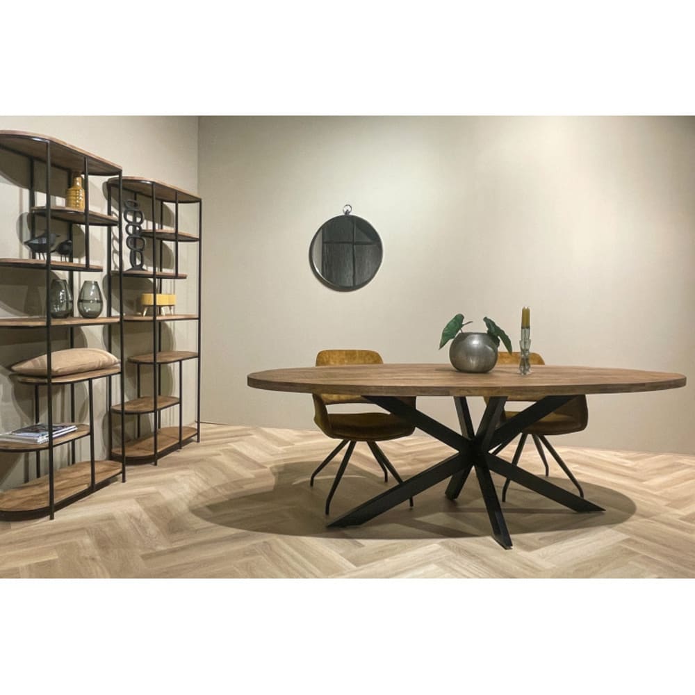 Ovaler Esstisch 6 Personen 160 cm aus Massivholz - Maisons Du