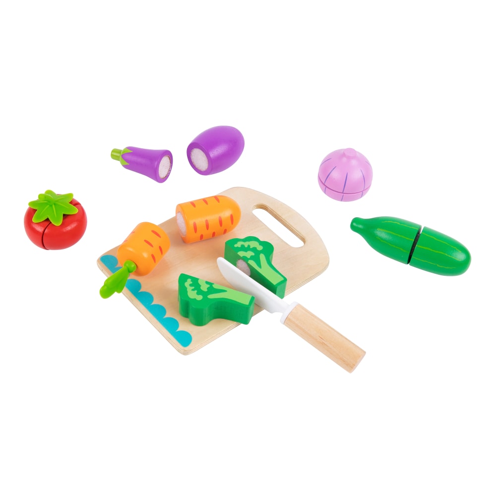 Tooky Toy Holzspielzeug Gemüse zum Schneiden - 6 Spielzeuge style modern Mehrfarbig Holz