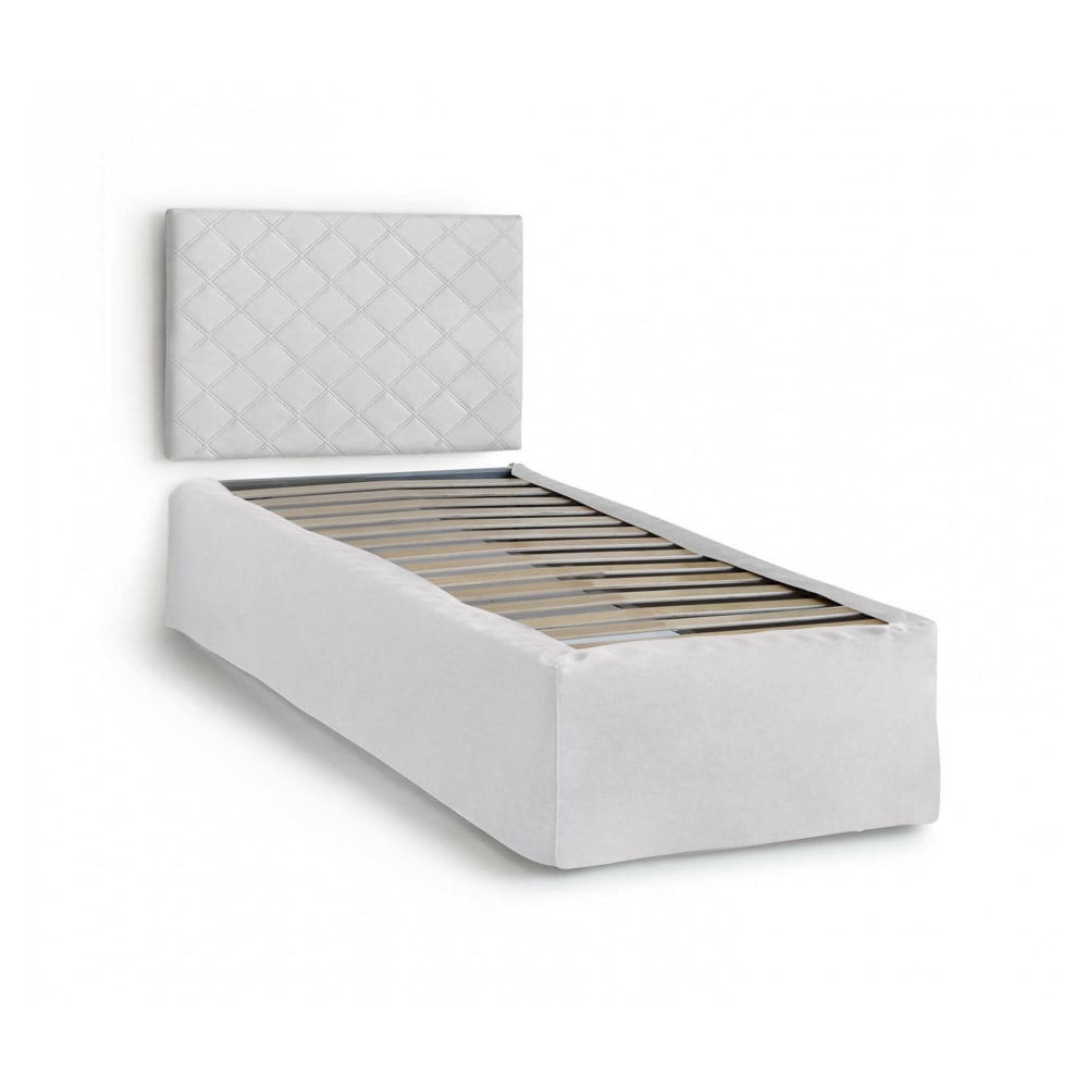 Lit simple en tissu blanc