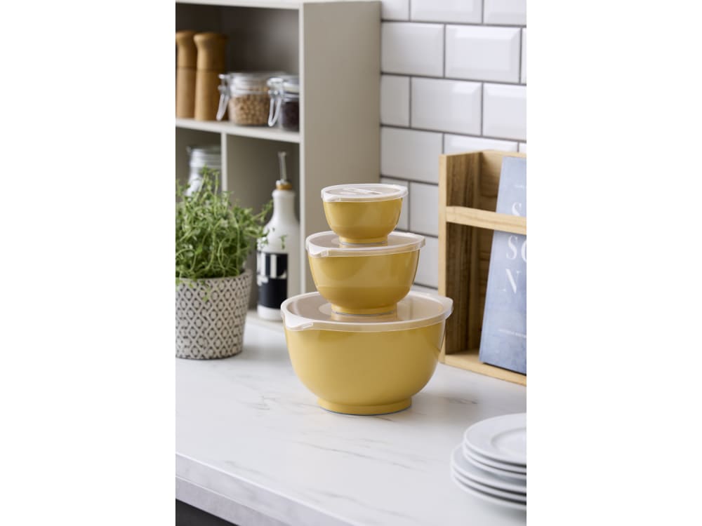 Set de bols à mixer et couvercles 6 pièces  curry - Maisons du Monde