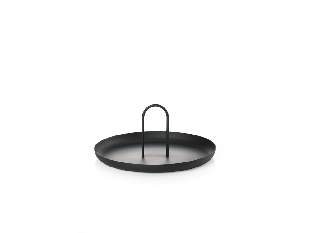 Plateau avec poignée en acier laqué noir — Beyit