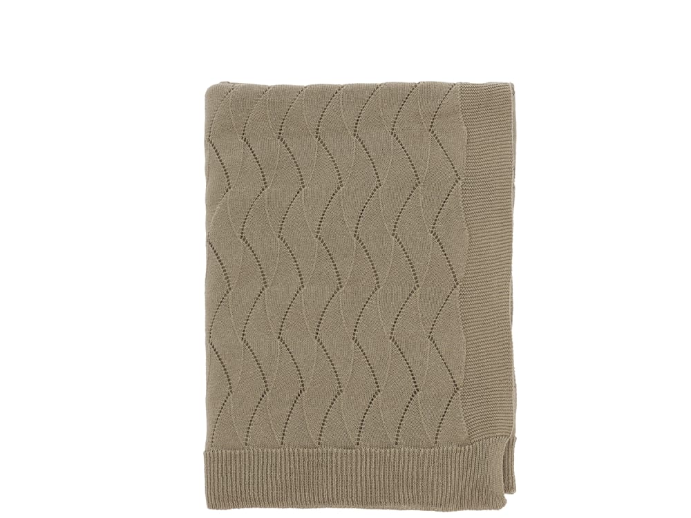 Plaid en coton 170 x 130cm taupe Plaid en coton 170 x 130cm taupe