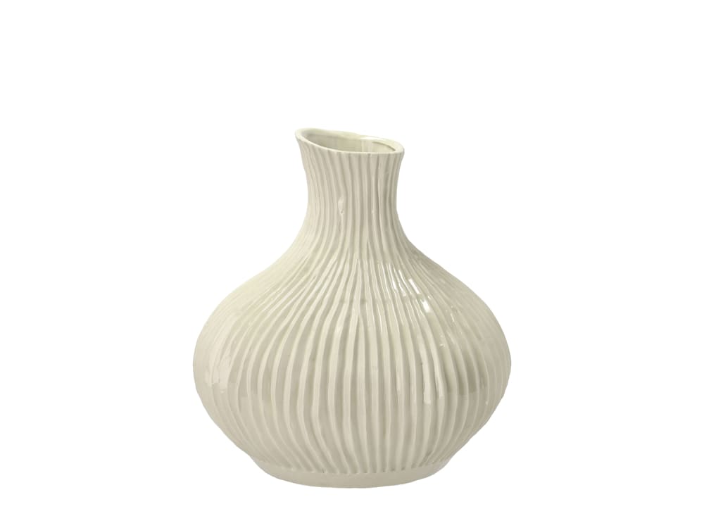 Vase en grès crème