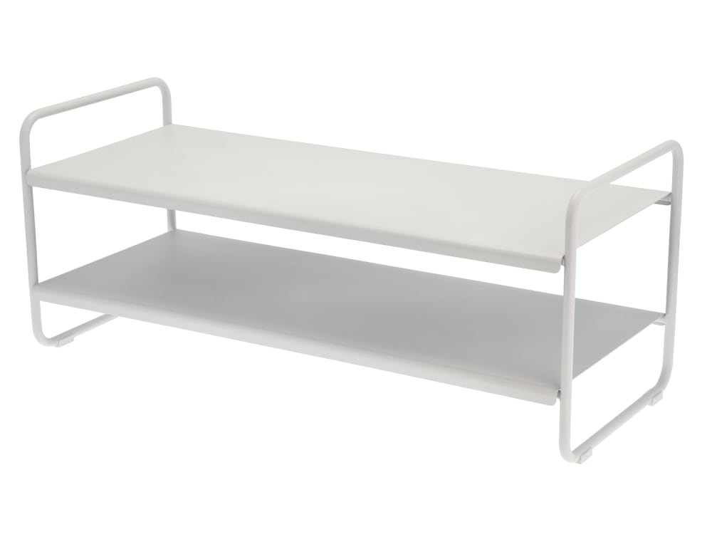 Etagère à chaussures en acier thermolaqué gris clair - Maisons du Monde