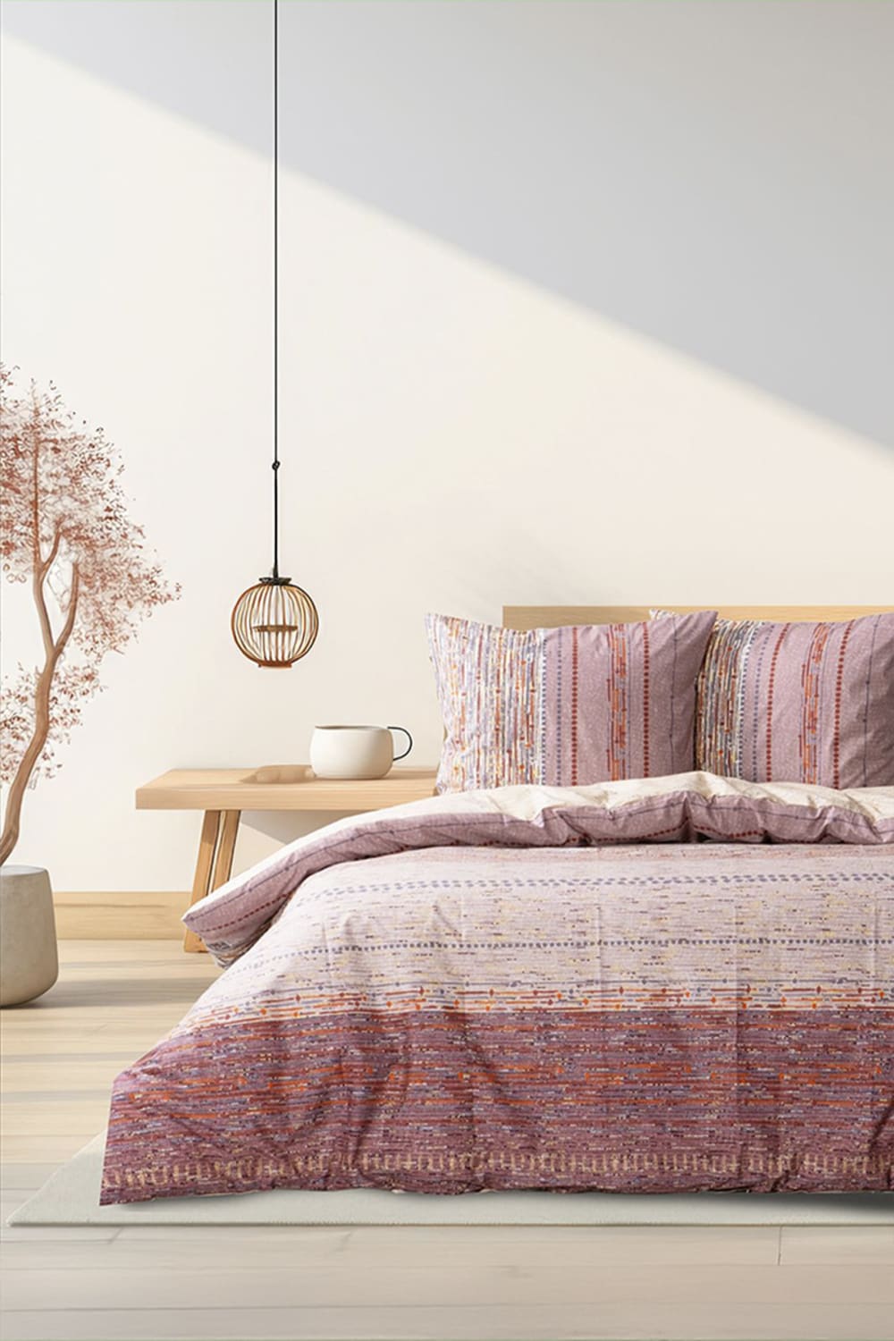 Blanc Avenue Bettwäschegarnitur für 1 Person 140x200 cm+ 1 Kopfkissenbez 65x65 cm Mehrfarbig Öko-Tex Zertifikat Baumwolle