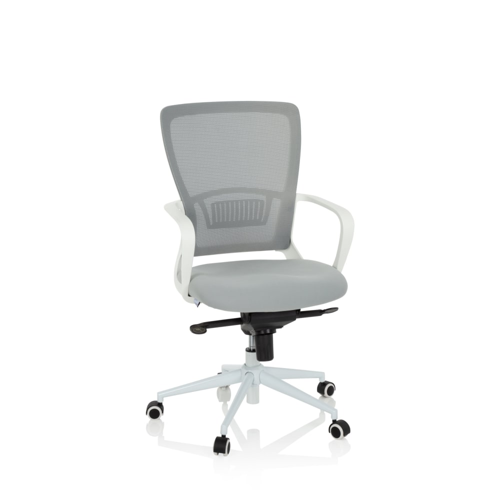 hjh OFFICE Home Office Bürostuhl aus Stoff / Netzstoff, Grau Grau