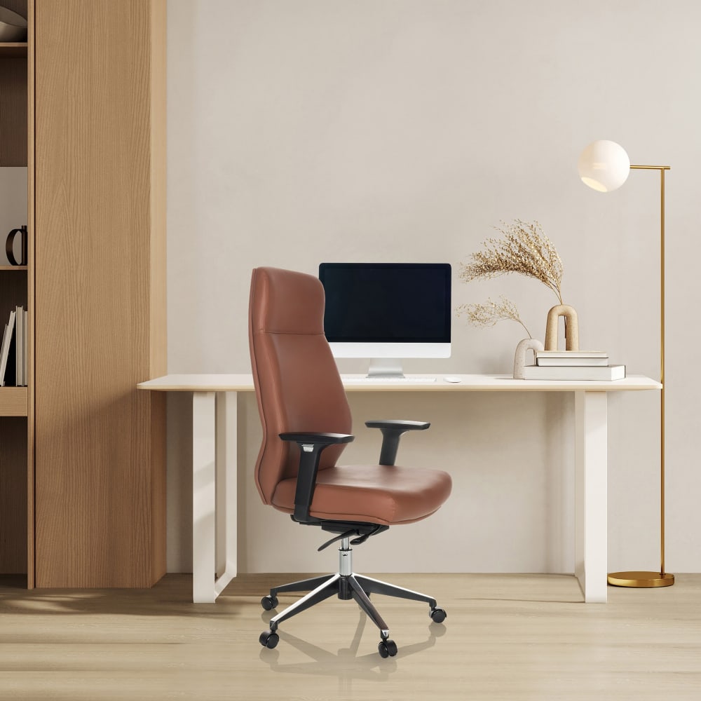 Profi Chefsessel aus Kunstleder, Braun - Maisons Du Monde