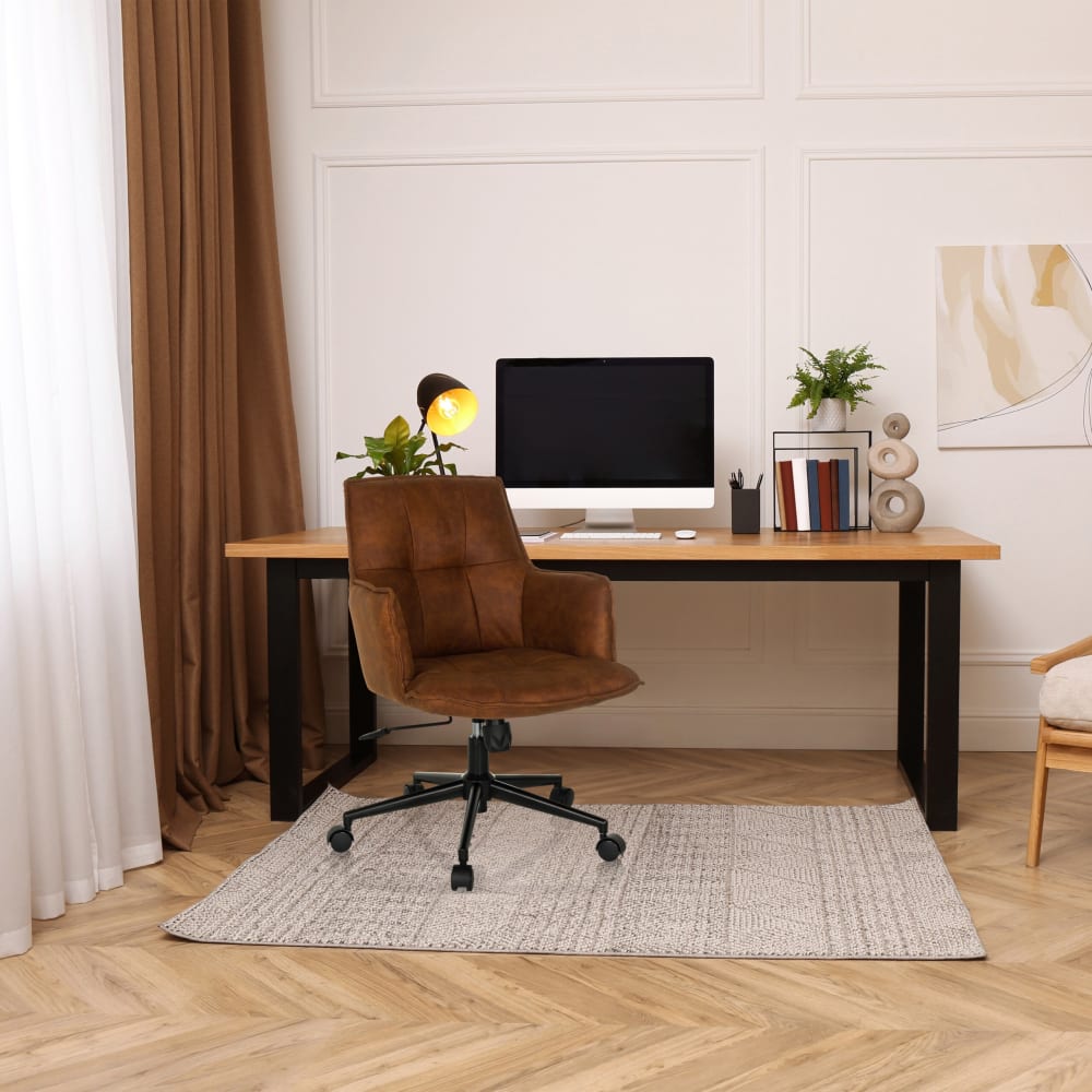 Home Office Bürostuhl aus Stoff, Braun - Maisons Du Monde