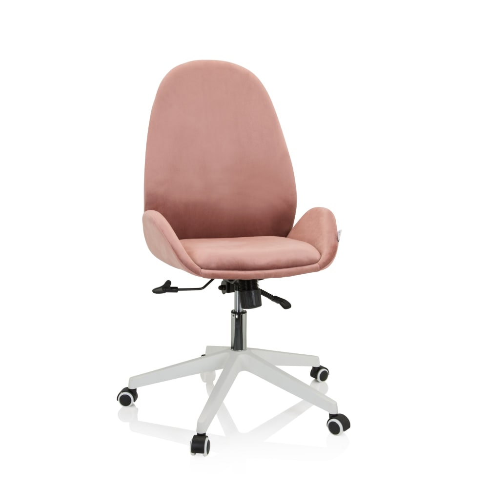 hjh OFFICE Home Office Bürostuhl aus Stoff, Rosa Rosa Stoff