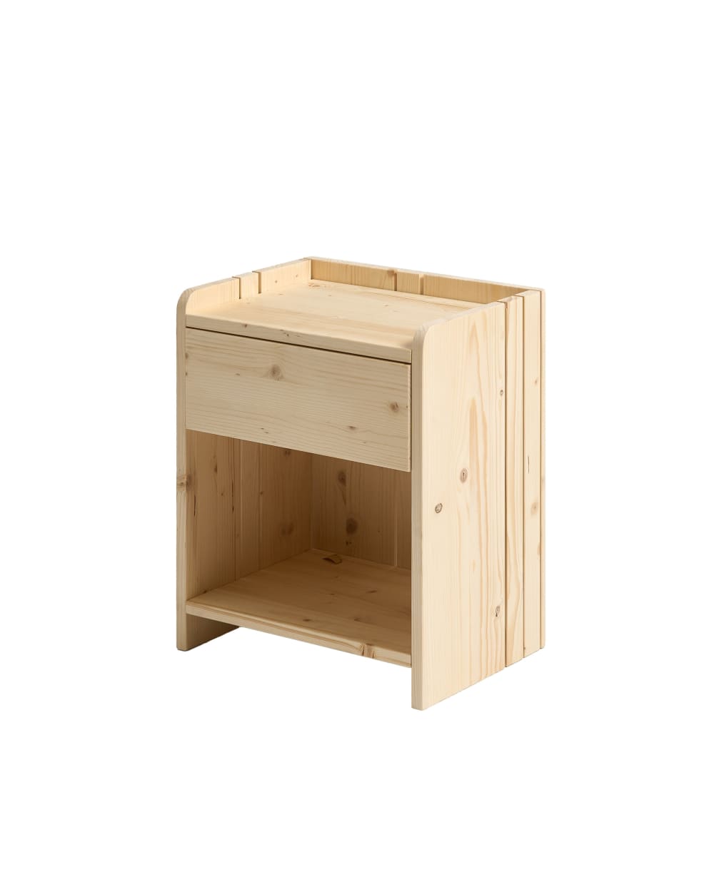 Table de chevet en sapin massif beige
