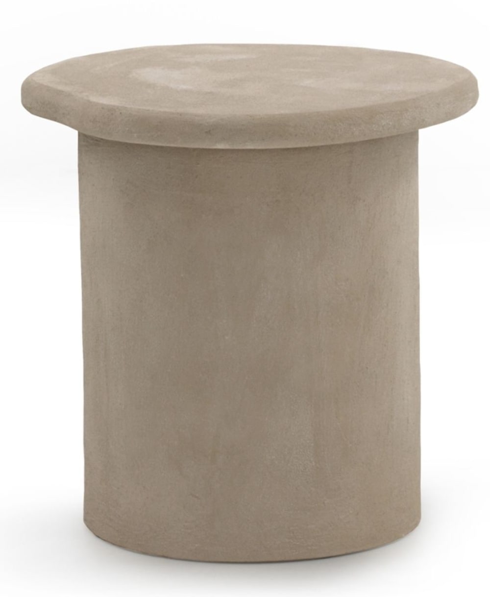 GEESE HOME Couchtisch aus Polyresin, Betonoptik, sandfarben Beige Harz