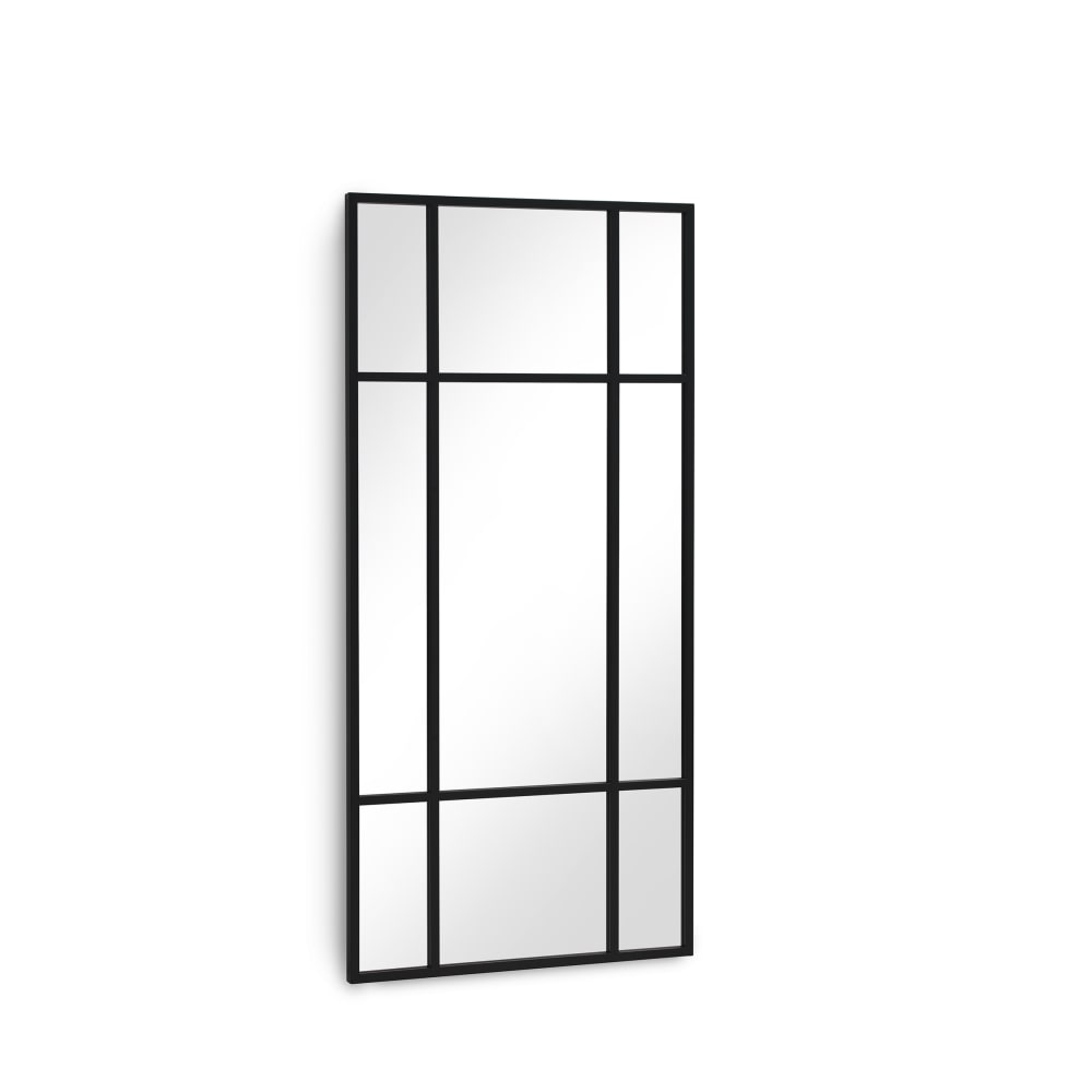 GEESE HOME Rechteckiger Spiegel 80x170 mit schwarzem Metallrahmen - Metall