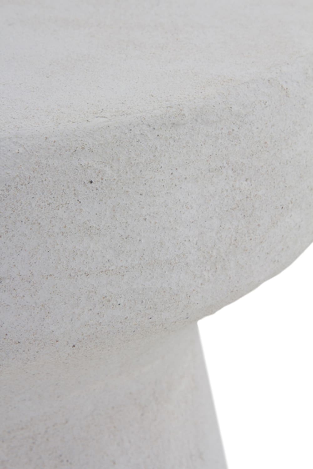 Table d'appoint en polyrésine couleur ciment blanc - Maisons du Monde