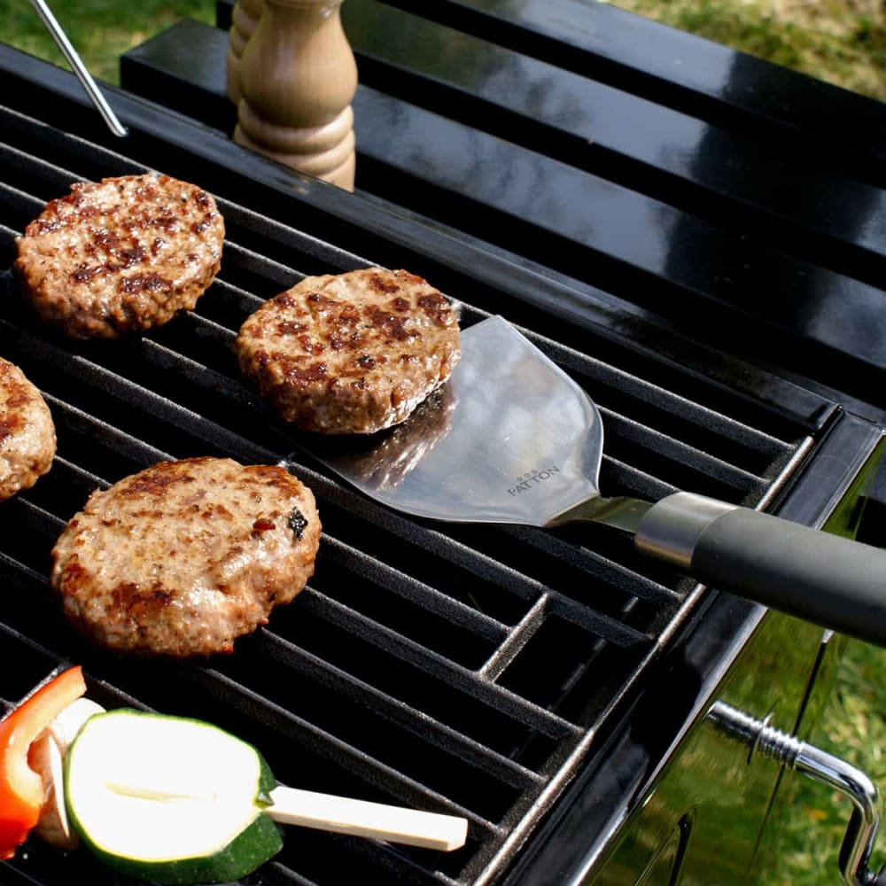 Patton Spatule teppanyaki pour barbecue en acier inox avec poignée souple Argenté
