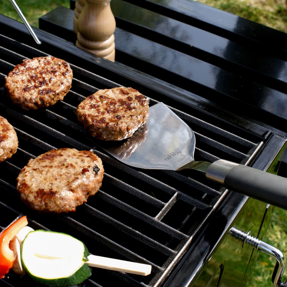 Spatule teppanyaki pour barbecue en acier inox avec poignée souple - Maisons du Monde