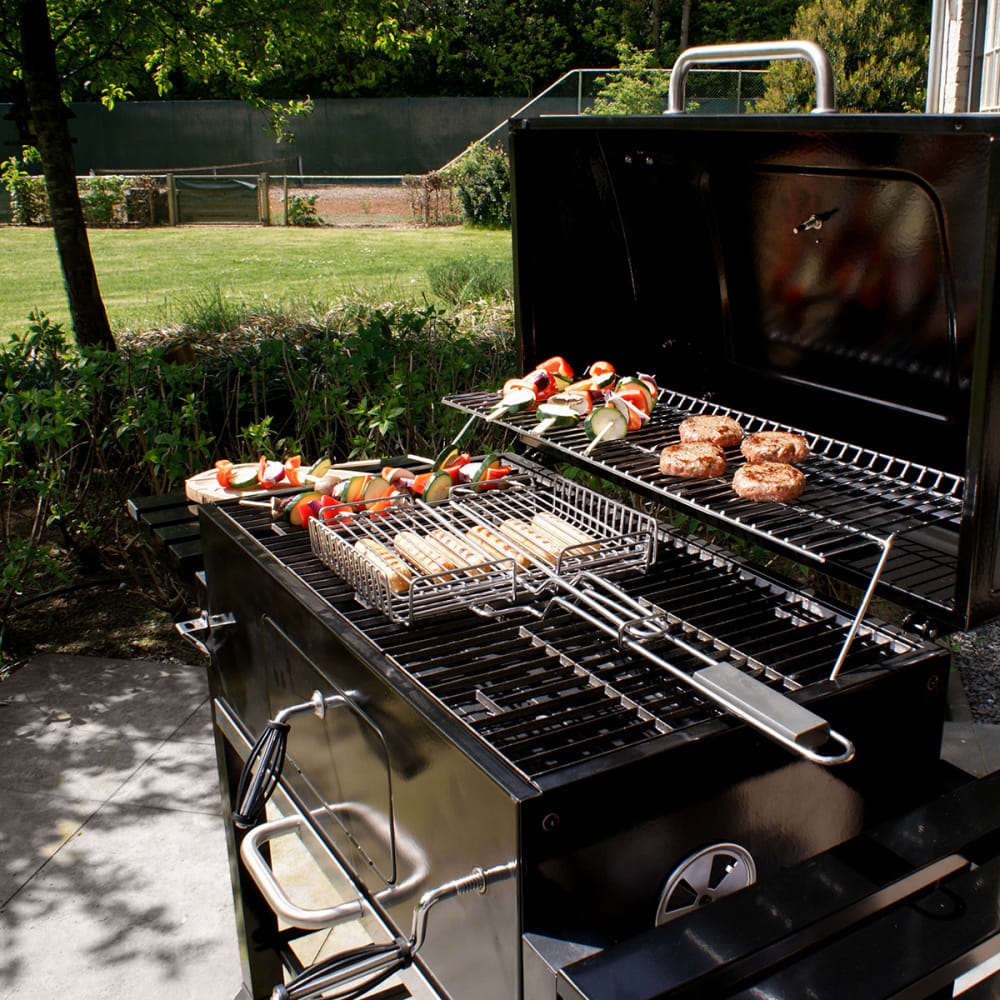 Grille de barbecue double en acier inox avec manche - Maisons du Monde
