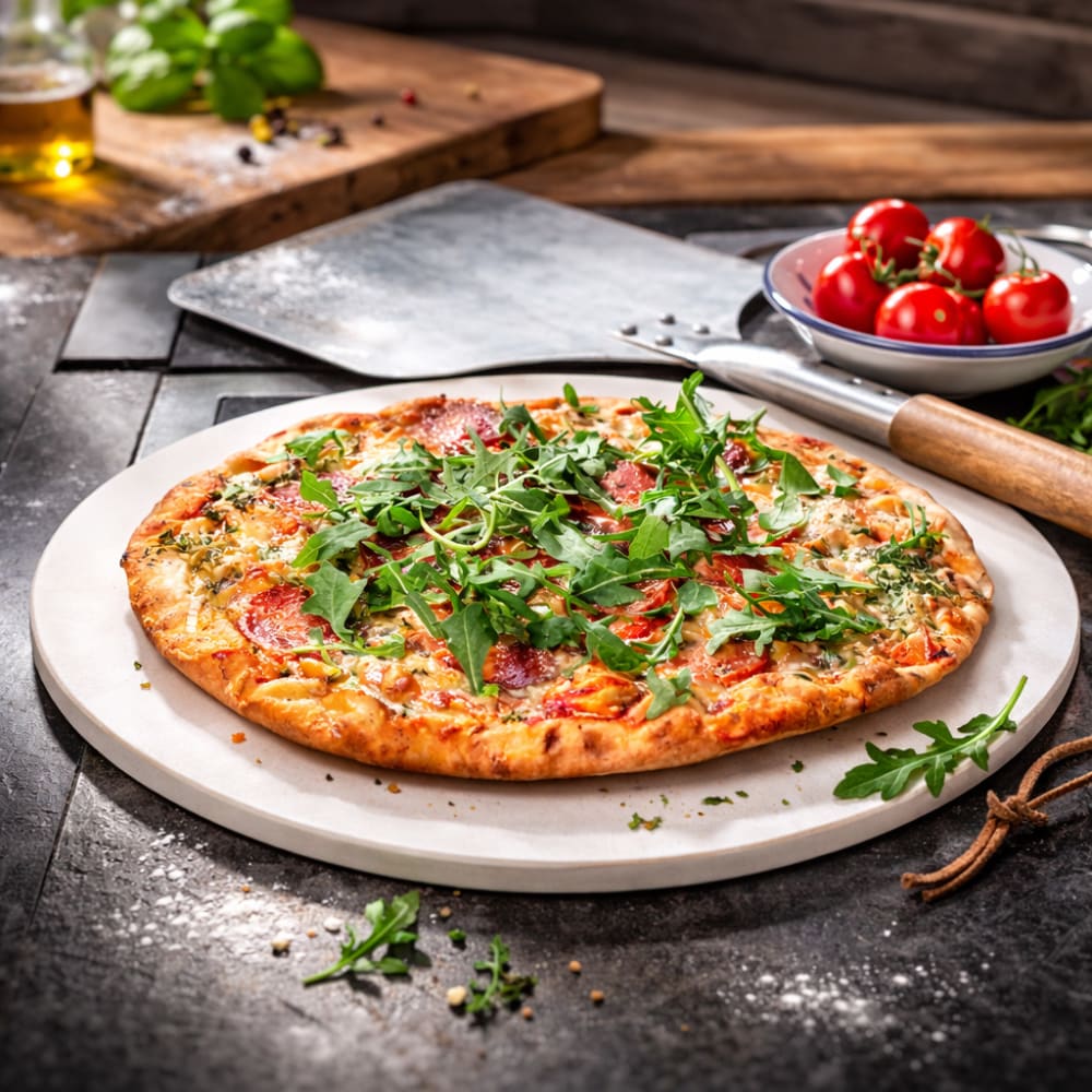 Pierre à pizza pour barbecue en céramique ø36cm - Maisons du Monde