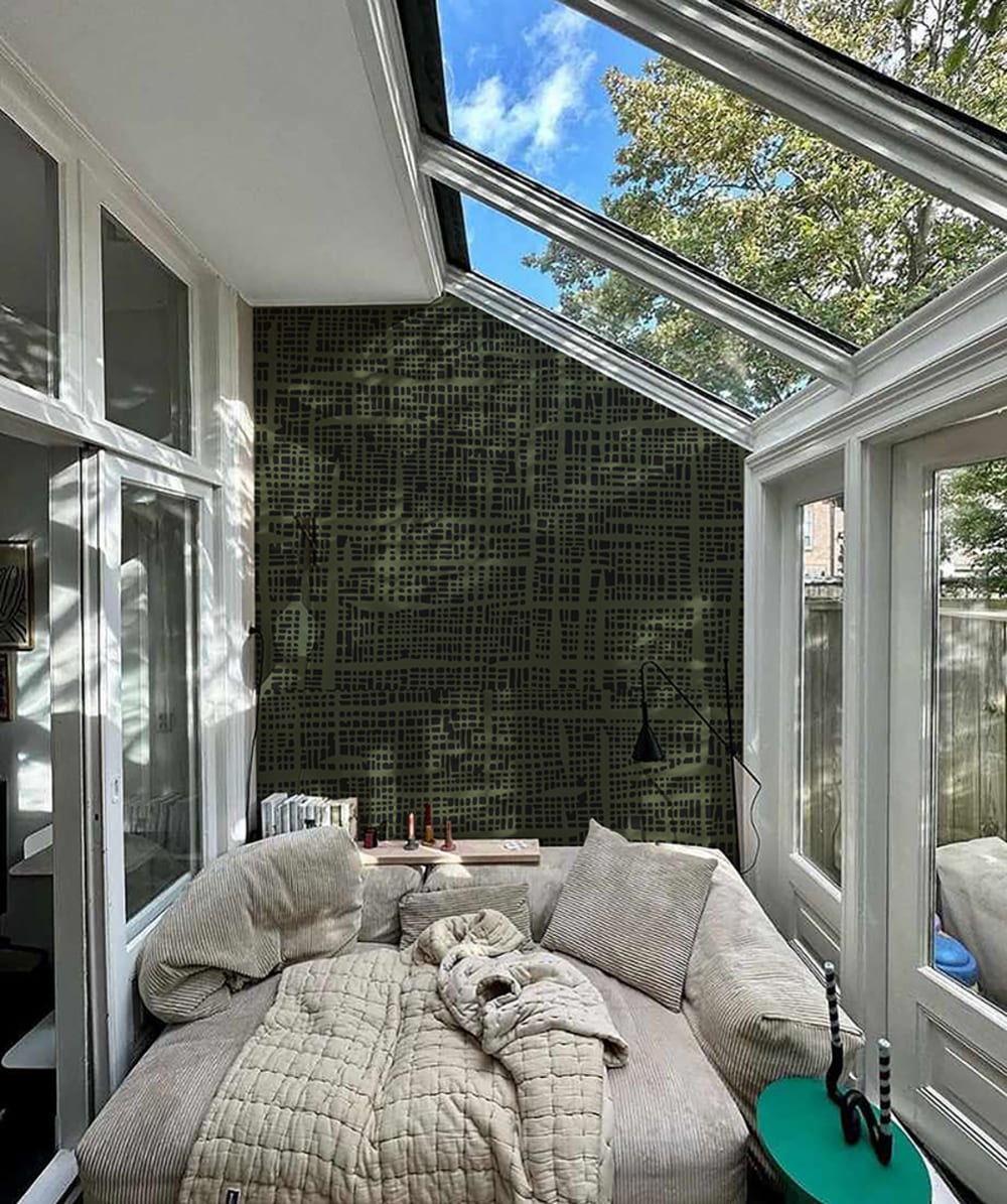 Papier peint géométrique haut de gamme 200g 250x600 cm 12 lés - Maisons du Monde