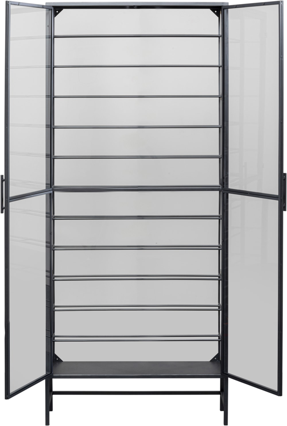 Porte-bouteilles en verre et acier noir 180x75