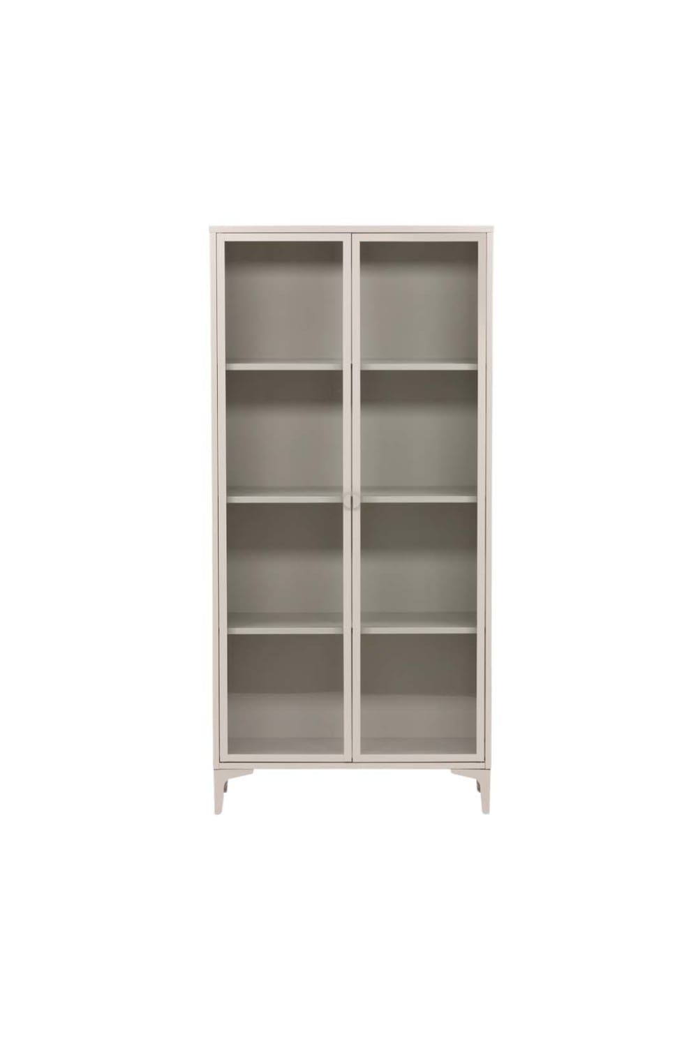 ebuy24 Vitrinenschrank aus Stahl, Beige style modern Beige Metall
