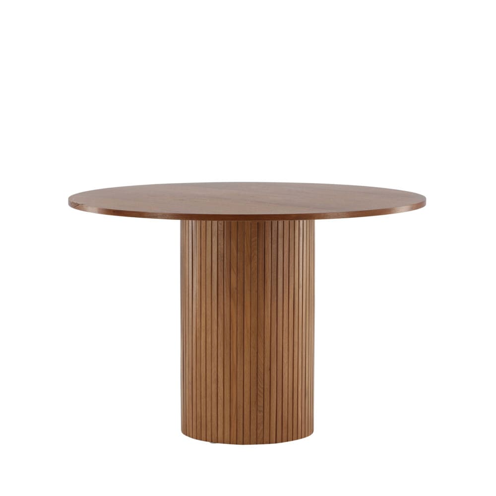 Table à manger ronde 110cm pied central en bois BRITNEY 110x110x74cm