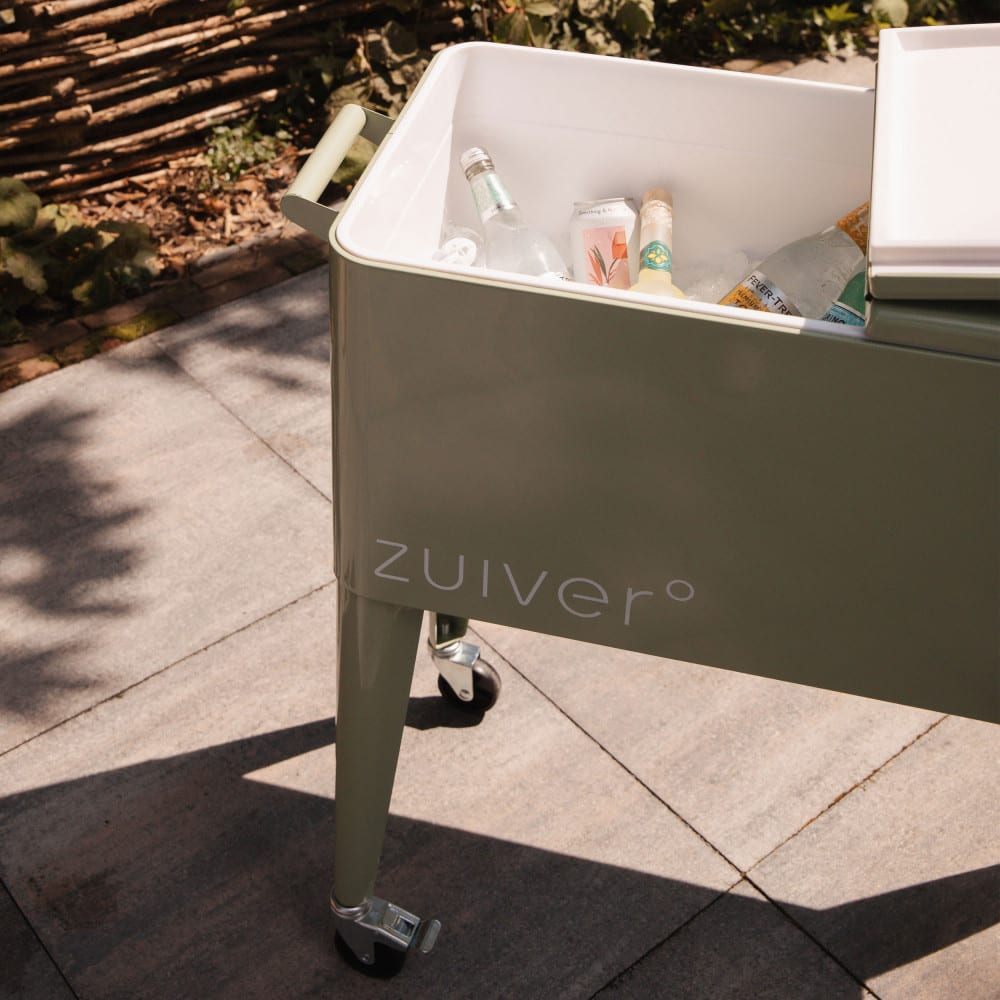 Glacière à roulettes métal - Vert