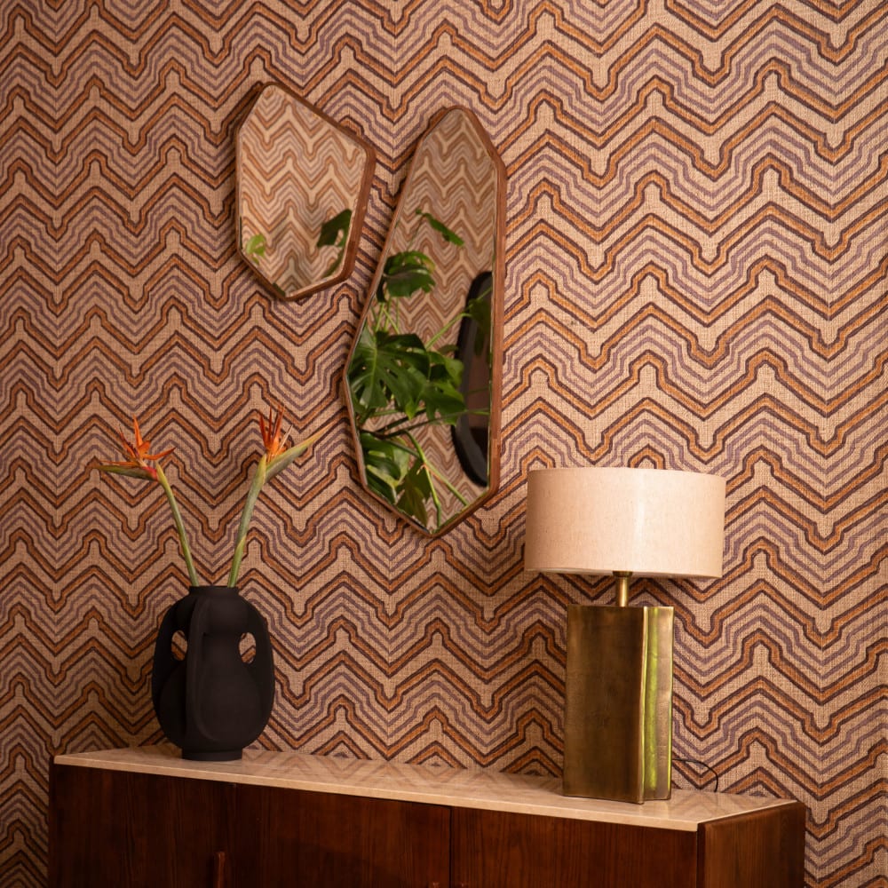 Miroir organique en bois 39,5x90cm - Bois foncé - Maisons du Monde