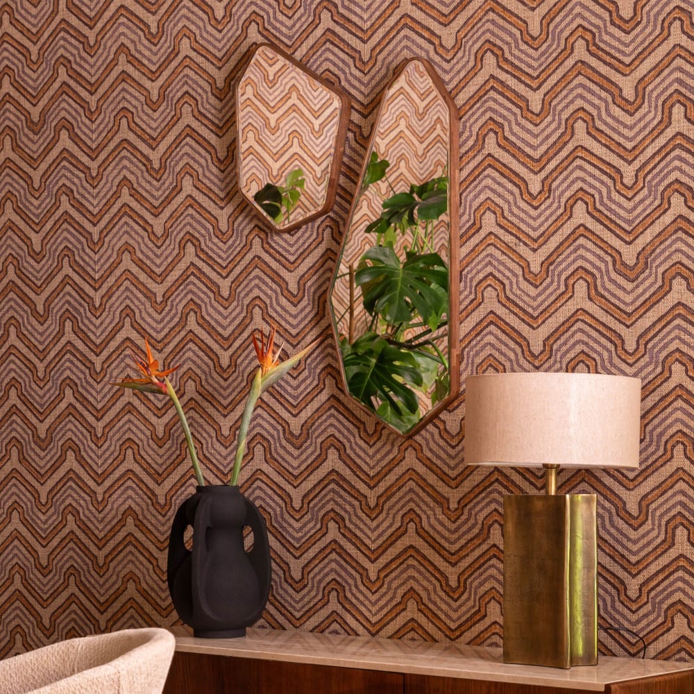 Miroir organique en bois 41,5x50cm - Bois foncé - Maisons du Monde
