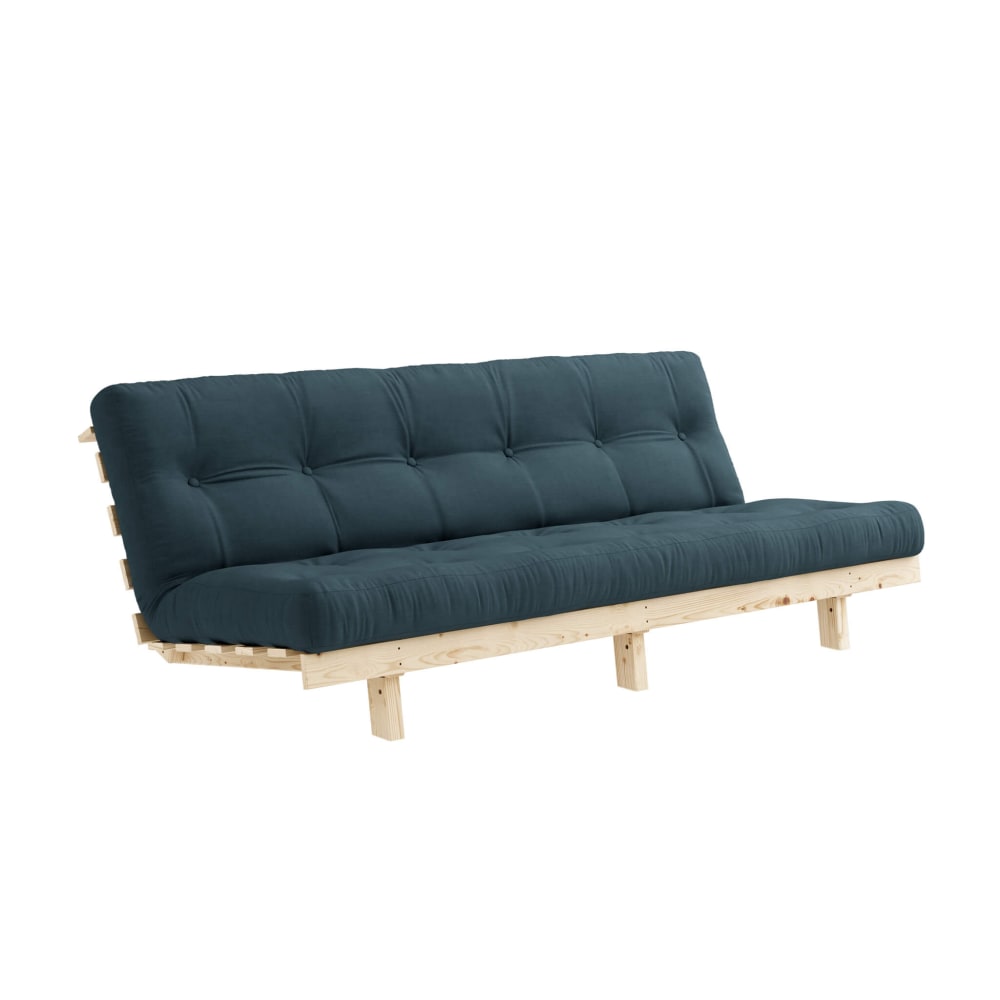 Banquette ajustable avec matelas futon bleu marine 130x190