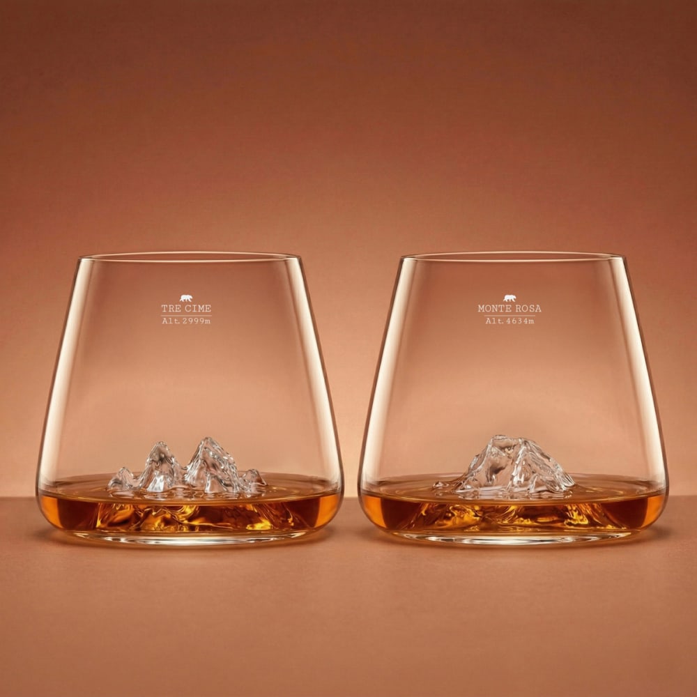 Alaskan Maker Set de 2 verres à spiritueux tre cime & monte rosa Transparent