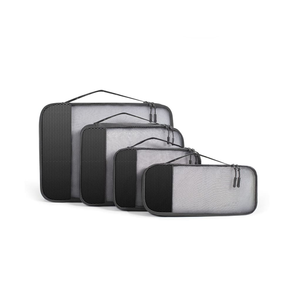 Livoo Lot de 4 cubes organisateur de voyage noir - Pes - Polyester