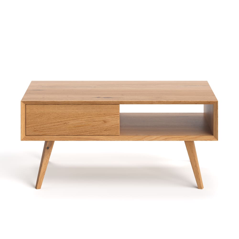 Danzz Couchtisch aus massivem Holz 80 cm Braun Holz