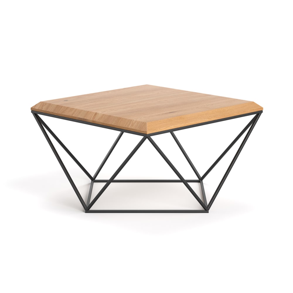 Danzz Couchtisch aus massivem Holz 60 cm Braun Holz