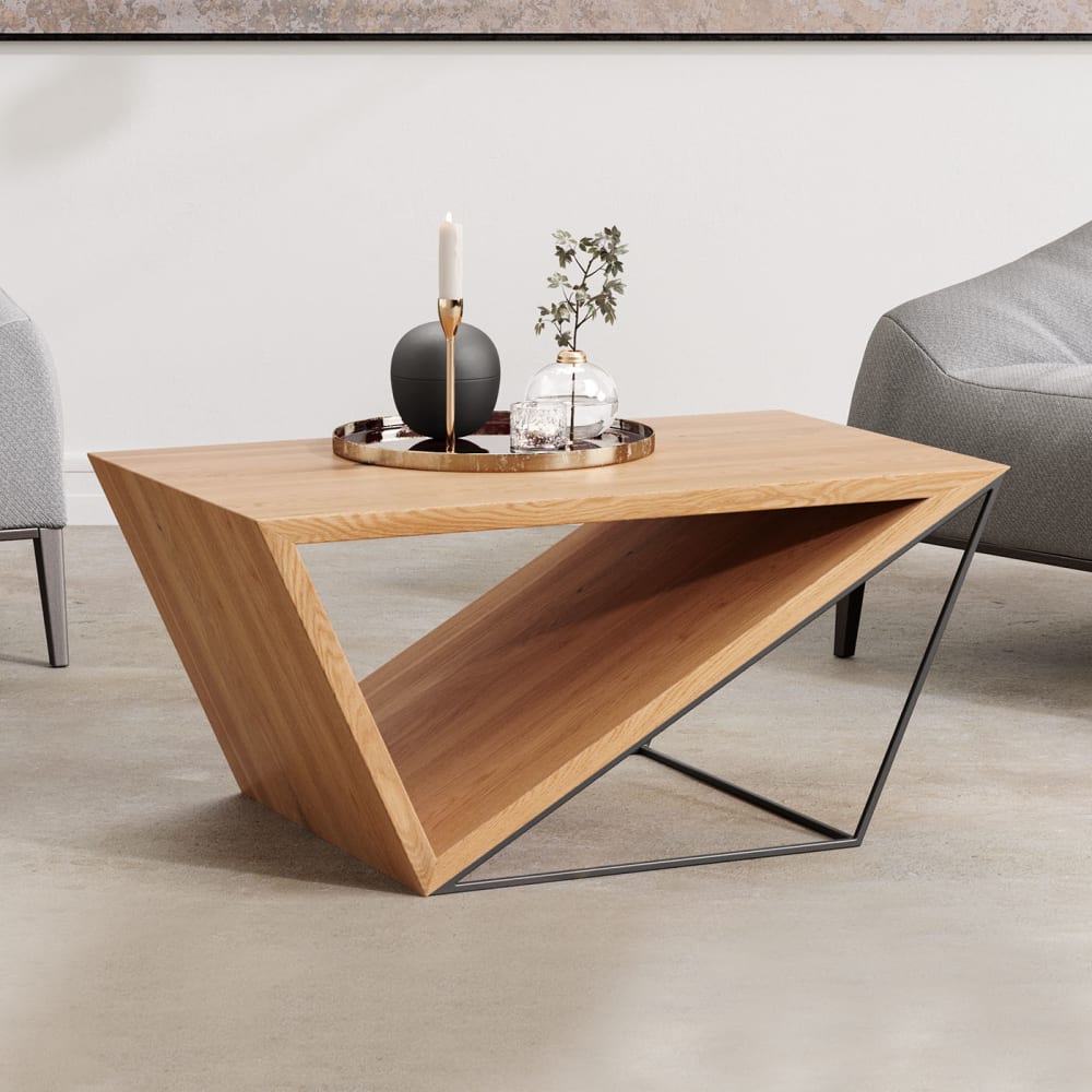 Couchtisch aus massivem Holz 100 cm - Maisons Du Monde