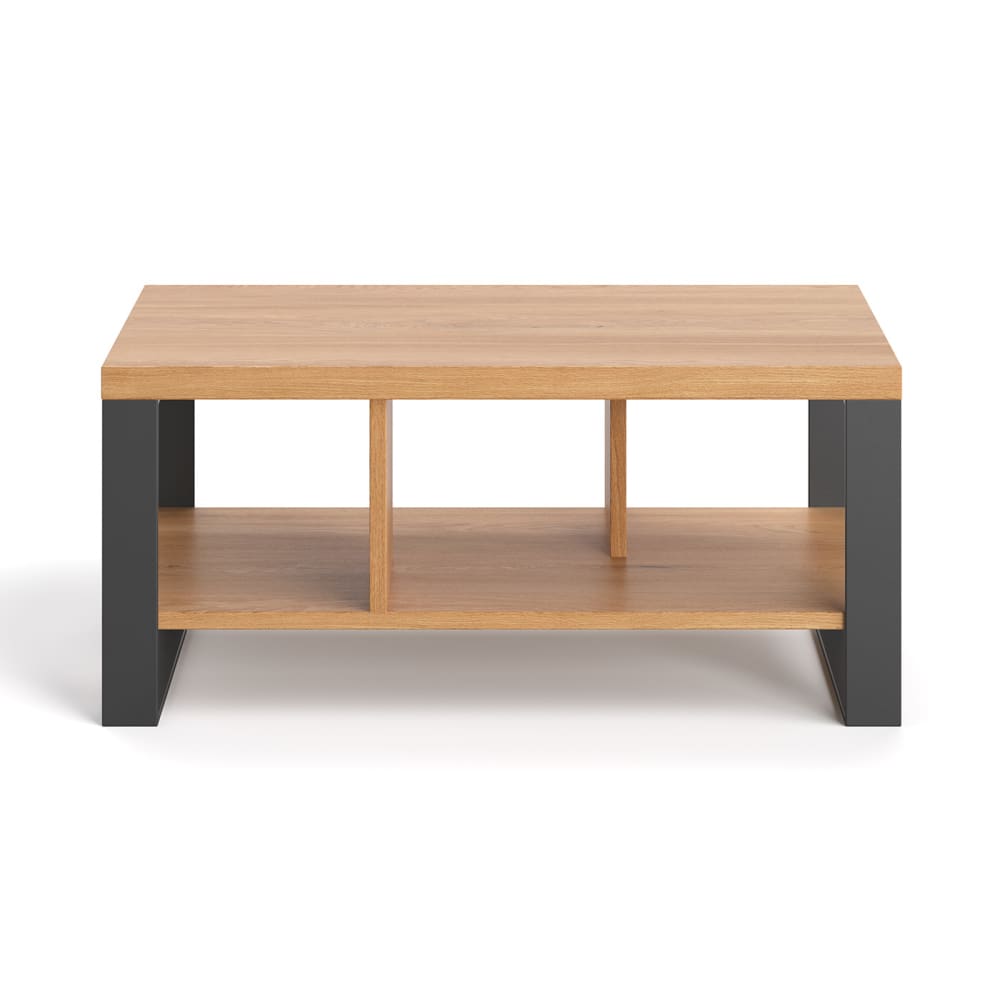 Danzz Couchtisch aus massivem Holz 100 cm Braun Holz