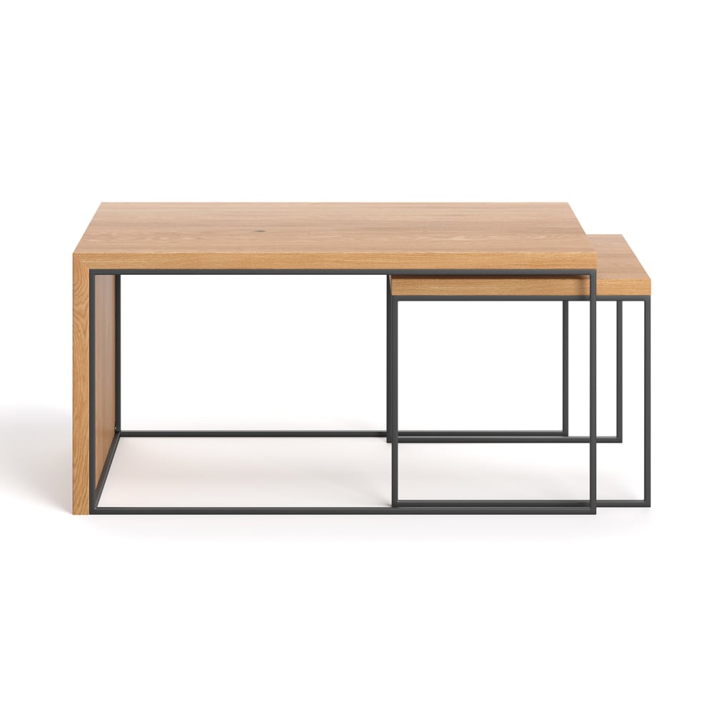 Danzz Couchtisch aus massivem Holz 100 cm Braun Holz