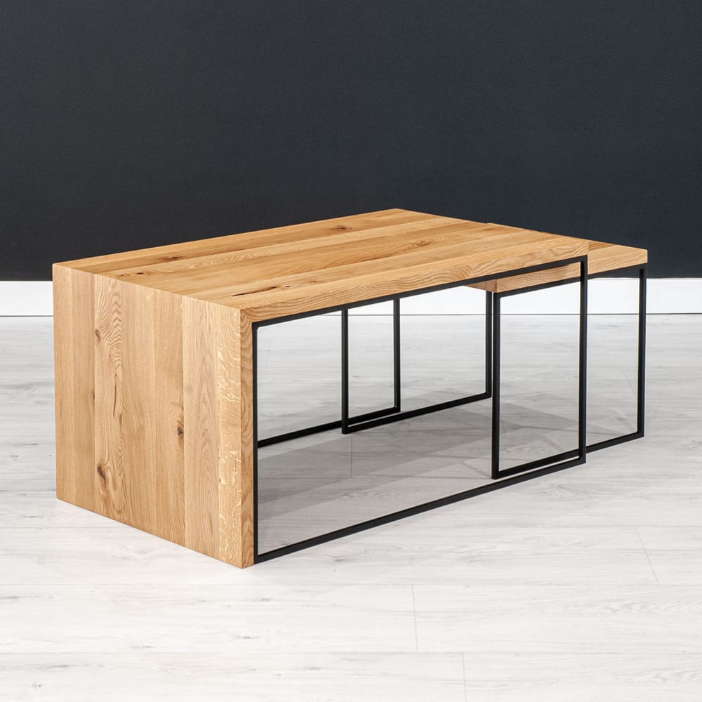 Couchtisch aus massivem Holz 100 cm - Maisons Du Monde
