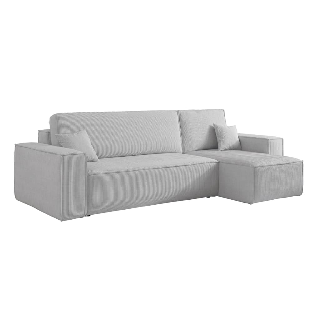 Canapé d'angle L réversible 3 places gris clair