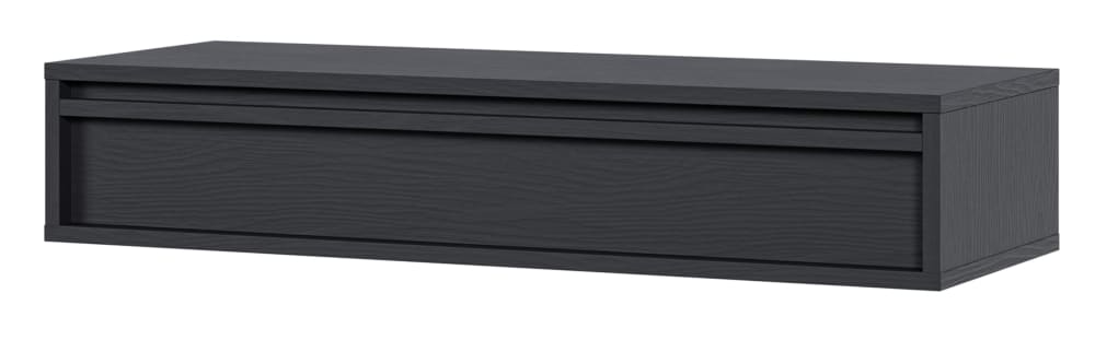 Selsey Konsolentisch mit Schublade in Schwarz, 90 cm style modern Schwarz Spanplatte