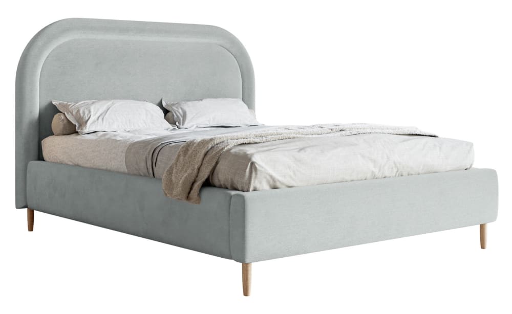 Selsey Polsterbett mit wasserfestem Samtbezug, taubengrau, 140x200 cm style modern - Stoff