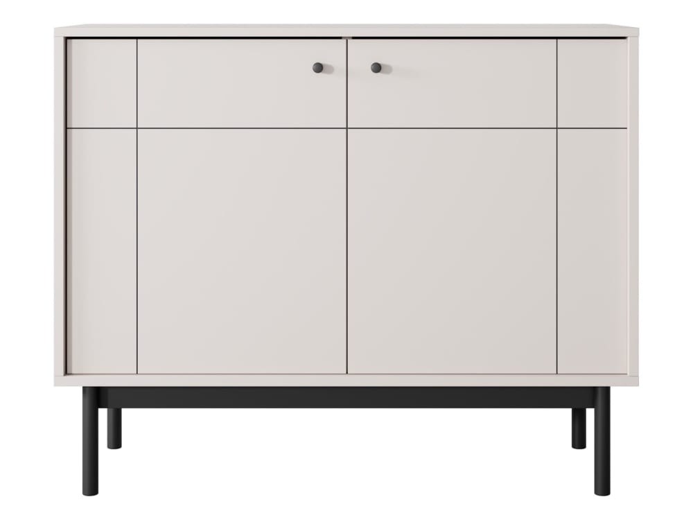 Selsey Sideboard 3-türig Greige, 104 cm Taupe Spanplatte