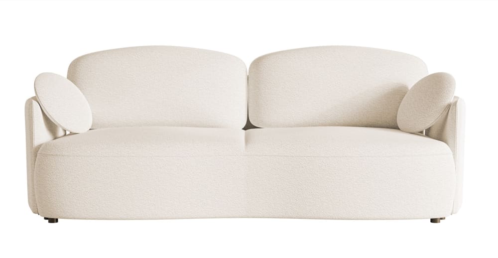Selsey Sofa mit Schlaffunktion, Stauraum und Bouclé-Bezug, creme style modern Beige Stoff
