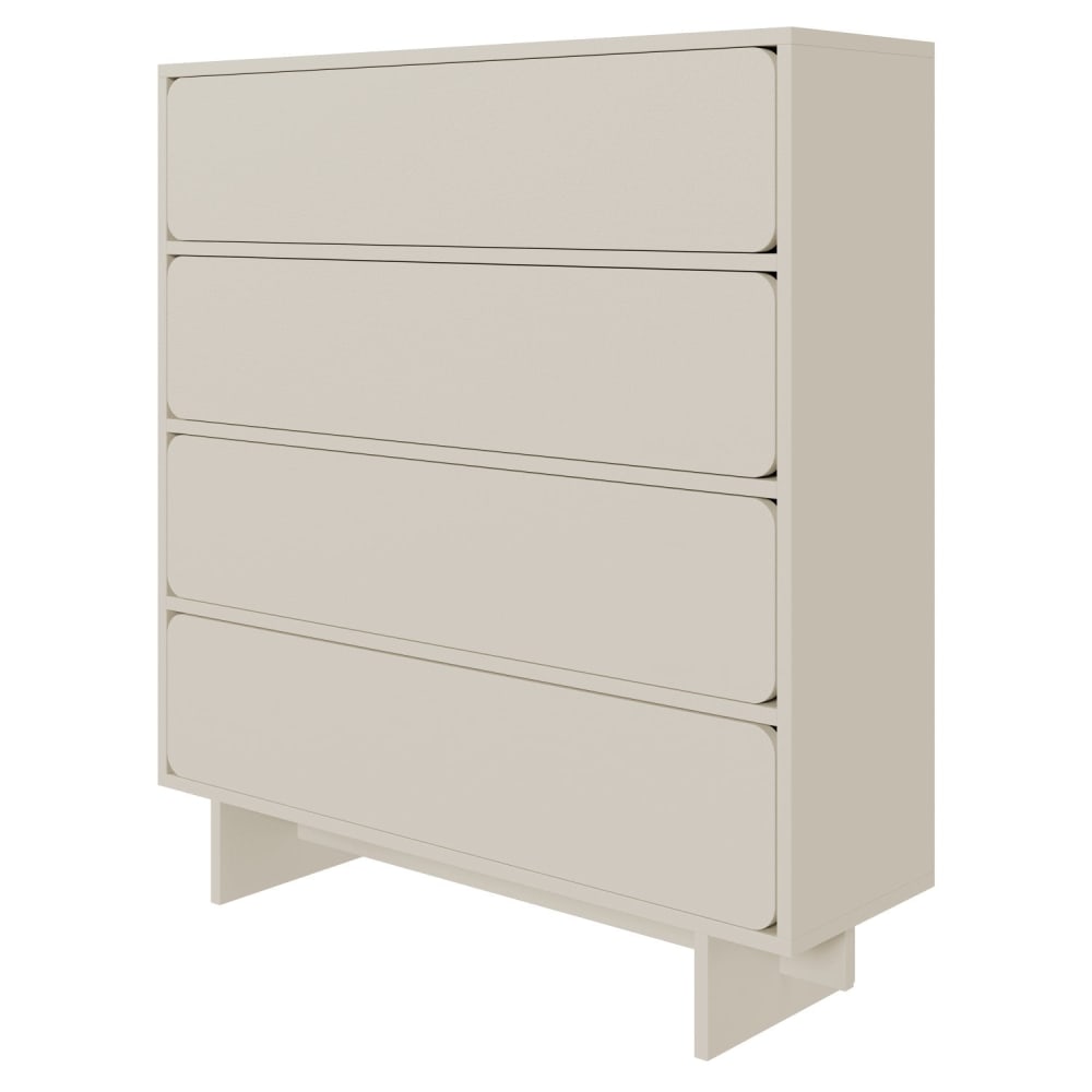 Selsey Kommode mit 4 Schubladen, greige, 101 cm style modern Taupe Spanplatte