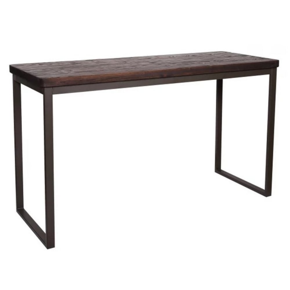 Mathi Design Stehimbiss Tisch aus Ulmenholz dunkel style industrial Braun